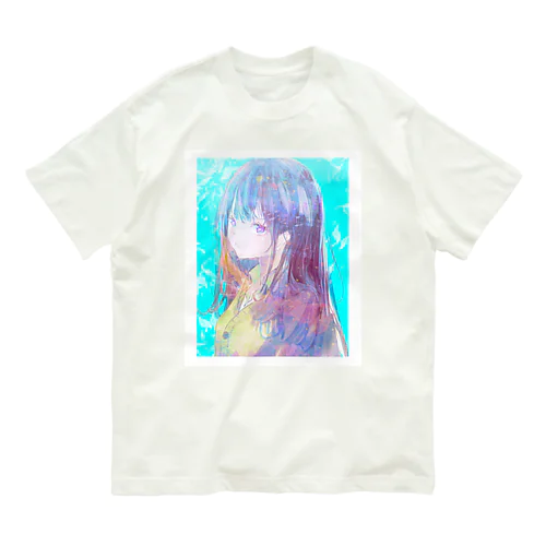 青髪 オーガニックコットンTシャツ