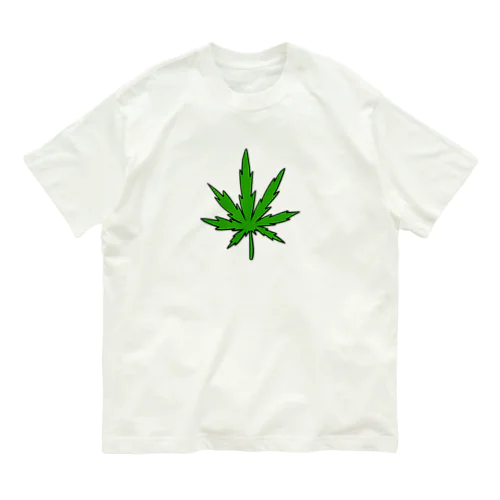 WEEDワンポイント オーガニックコットンTシャツ