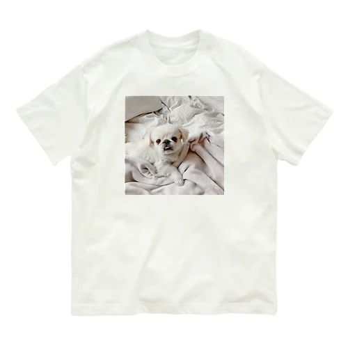 添い寝に誘う犬 Organic Cotton T-Shirt