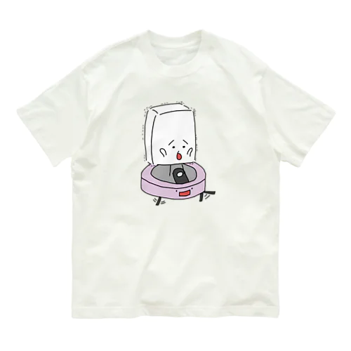 ロボット掃除機とおとうふくん オーガニックコットンTシャツ