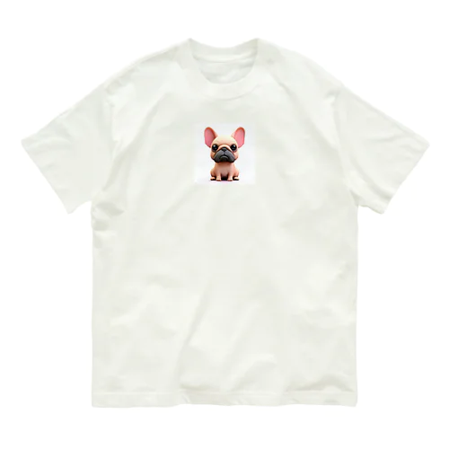 3Dイラスト　フレンチブルドック Organic Cotton T-Shirt