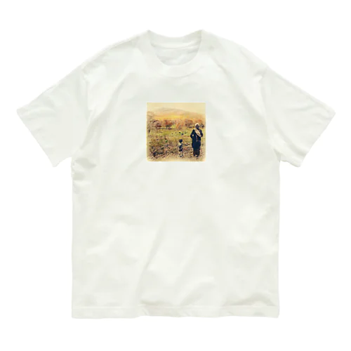 笹ヶ峰高原の親子 Organic Cotton T-Shirt