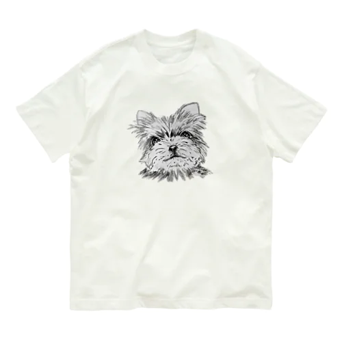 ヨークシャーテリア　アート犬　 オーガニックコットンTシャツ