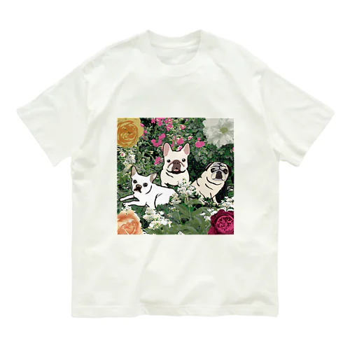 お茶目コトさん万平PUG STYLE オーガニックコットンTシャツ