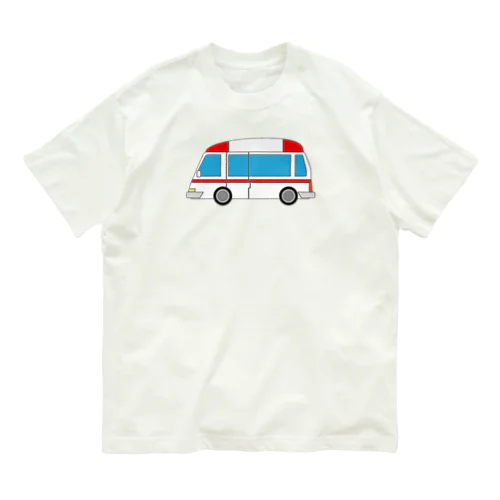 可愛い救急車 オーガニックコットンTシャツ