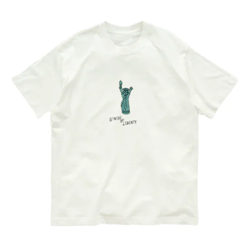 STATUE OF LIBERTY_透明 オーガニックコットンTシャツ