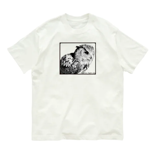 シベリアワシミミズクのれもん モノクロversion Organic Cotton T-Shirt