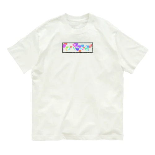 ハートホログラム オーガニックコットンTシャツ