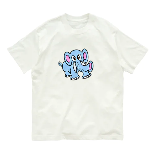 0001・青いぞうさん（じゅうにブランド） Organic Cotton T-Shirt