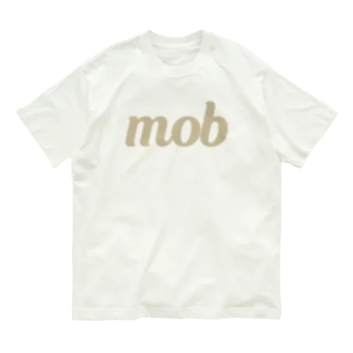 mobベージュ オーガニックコットンTシャツ