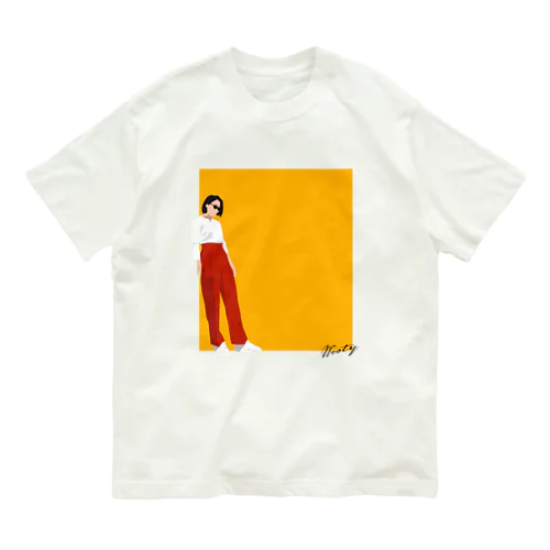 フラットデザイン women No.2 オーガニックコットンTシャツ