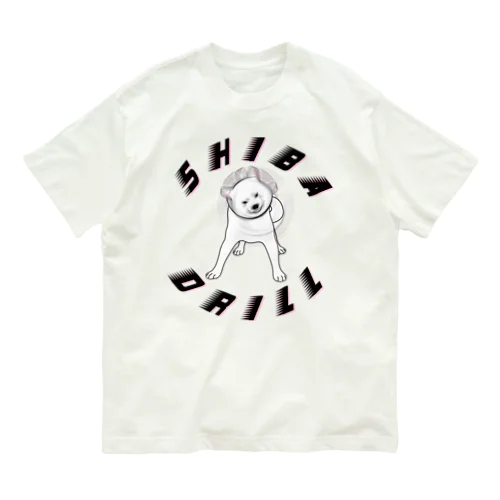 白柴ドリル オーガニックコットンTシャツ