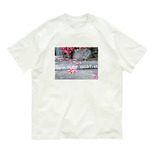 夏が待ち遠しいツツジのおばけちゃん Organic Cotton T-Shirt