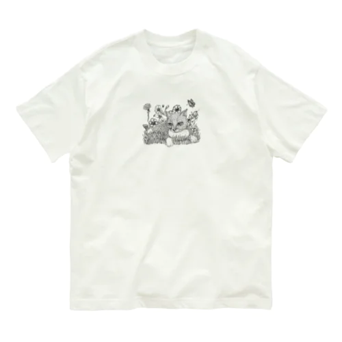 ハチワレ猫 Organic Cotton T-Shirt