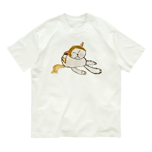 「にゃんこ」 オーガニックコットンTシャツ