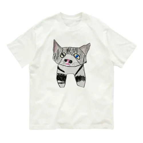 「にゃんきゅー」 オーガニックコットンTシャツ