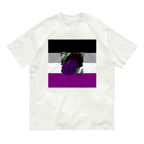 アセクシャルの薔薇薔薇（ノンバイナリーの旗） Organic Cotton T-Shirt