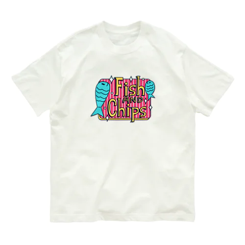 POP誘惑「FISH&CHIPS」 オーガニックコットンTシャツ