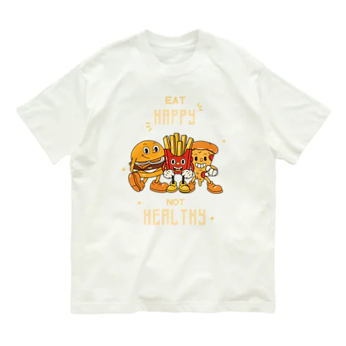 EAT HAPPY オーガニックコットンTシャツ