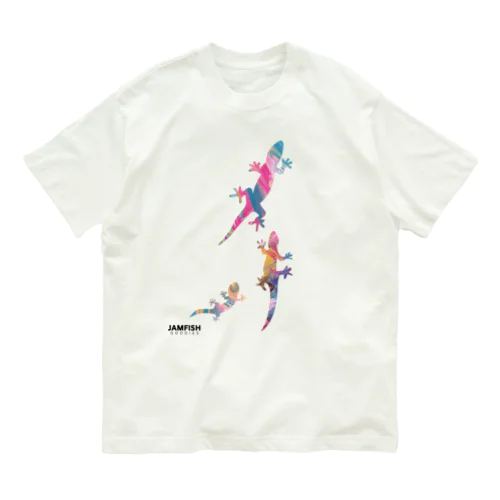 COLORトカゲFAMILY オーガニックコットンTシャツ