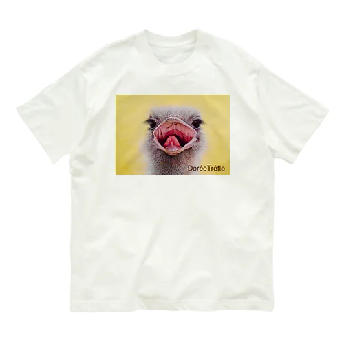 色鉛筆のダチョウさん！ Organic Cotton T-Shirt