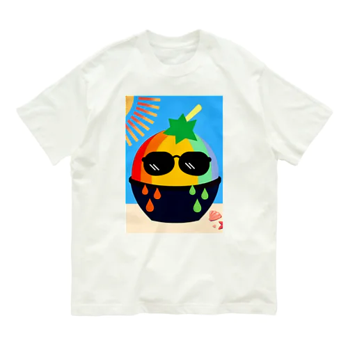 カラフルかき氷 Organic Cotton T-Shirt