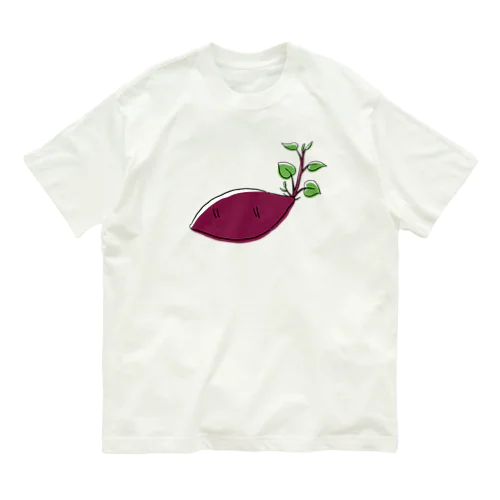 芽が出たサツマイモ Organic Cotton T-Shirt