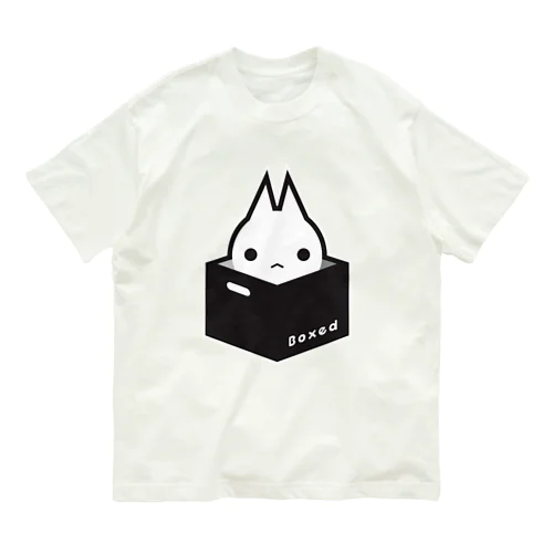 【Boxed * Cat】白Ver オーガニックコットンTシャツ