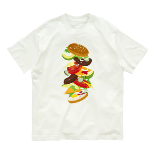 フォーリングハンバーガー オーガニックコットンTシャツ