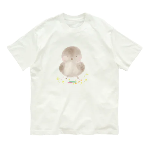 ほわふにゃ￤すずめ Organic Cotton T-Shirt