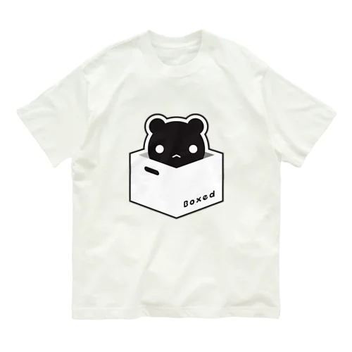 【Boxed * Bear】黒Ver オーガニックコットンTシャツ