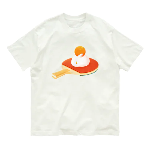 うさもちTシャツ（卓球） Organic Cotton T-Shirt