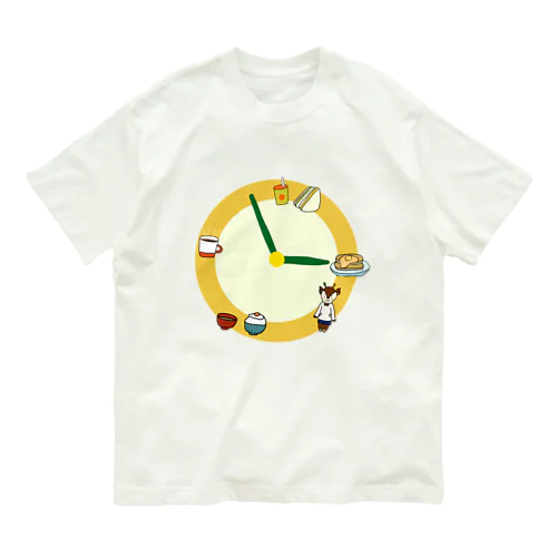 ごはん時計〈Tシャツ〉 オーガニックコットンTシャツ