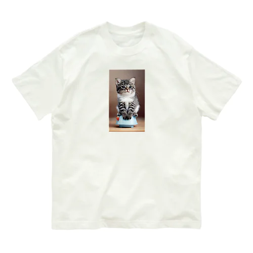 かわいい猫ちゃん　こゆき オーガニックコットンTシャツ