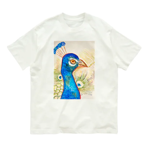 孔雀 オーガニックコットンTシャツ