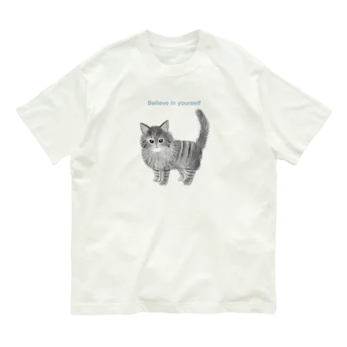 ノルウェージャンフォレストキャットのノエル オーガニックコットンTシャツ