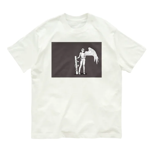 片翼のロケラン文字なし Organic Cotton T-Shirt