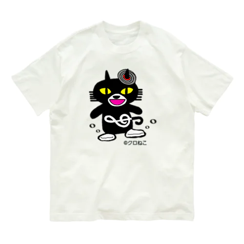 アワにゃん(透過) オーガニックコットンTシャツ