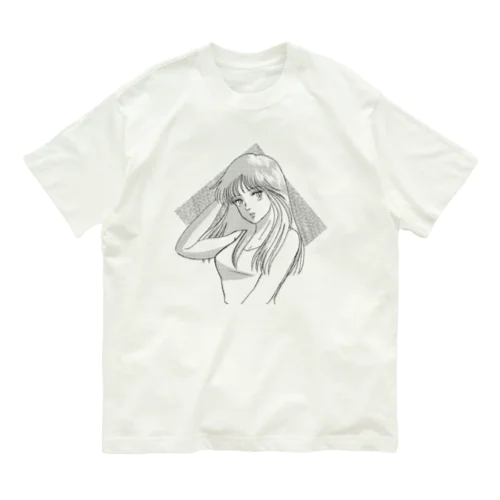 落書き風　summer girl オーガニックコットンTシャツ