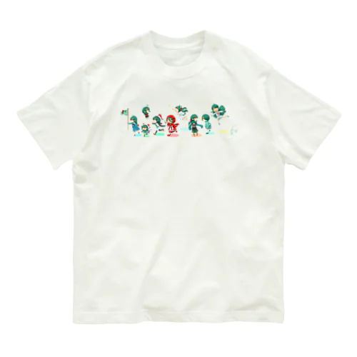 緑髪ちゃんズ(影あり) Organic Cotton T-Shirt