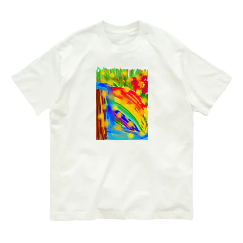 虹と滝とオーブ Organic Cotton T-Shirt