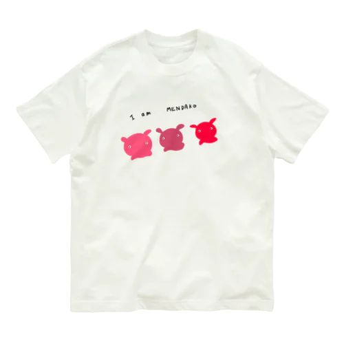 めんだこ３匹 オーガニックコットンTシャツ