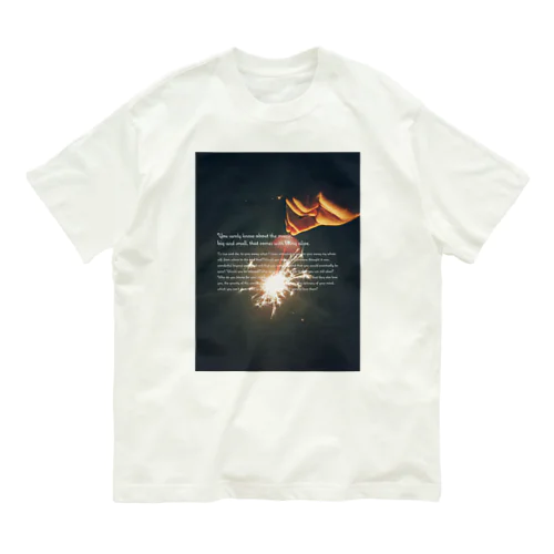 【英】生きていることにまつわる大小さまざまな魔法（花火） オーガニックコットンTシャツ
