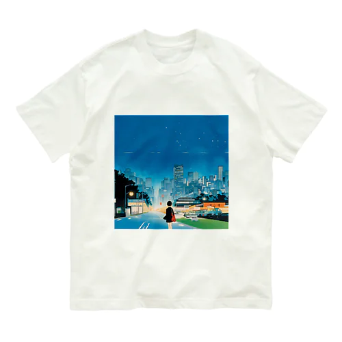 短井 狭「シティガール」 オーガニックコットンTシャツ