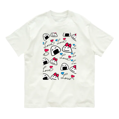 おにぎりlove オーガニックコットンTシャツ