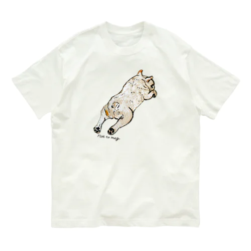 ねんねチラリクリームブヒ オーガニックコットンTシャツ