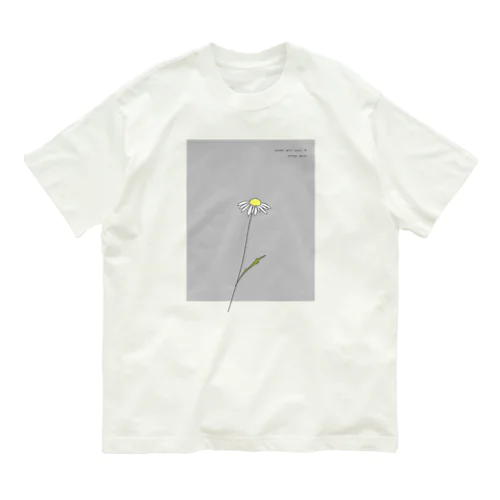 *White flower . オーガニックコットンTシャツ