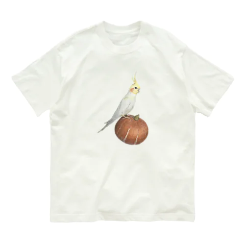 カボチャに乗るオカメ Organic Cotton T-Shirt