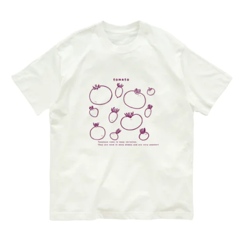 夏のtomatoさん1 オーガニックコットンTシャツ