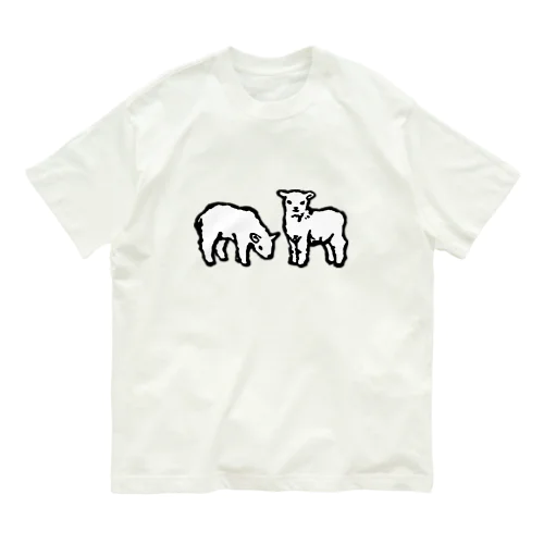 子羊：２匹 オーガニックコットンTシャツ